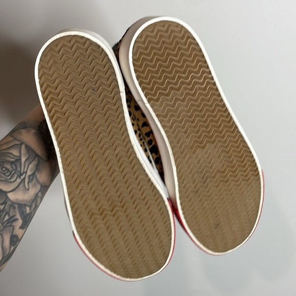 Rag & Bone | Women’s Army High Top Leopard Print Red Detail Sneakers Size 8 - Picture 7 of 9